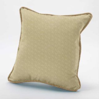 16" Scatter Cushion in Dela Gold with back and piping Prism Gold