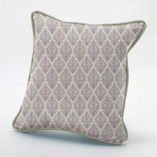 16" Scatter Cushion in Lerato Plum with back and piping in Prism Light Green
