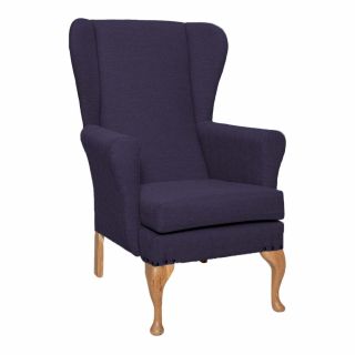Leckford High Back Chair in Alba Damson