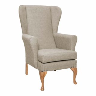 Leckford High Back Chair in Alba Wheat