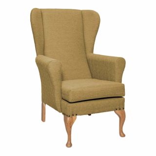 Leckford High Back Chair in Alba Saffron