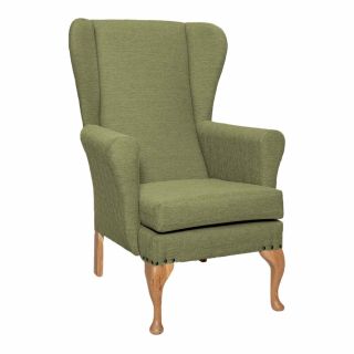 Leckford High Back Chair in Alba Wasabi