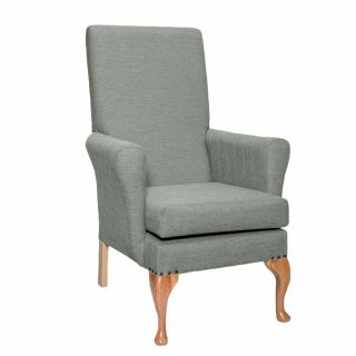 Leckford High Back Non Wing Chair in Alba Platinum