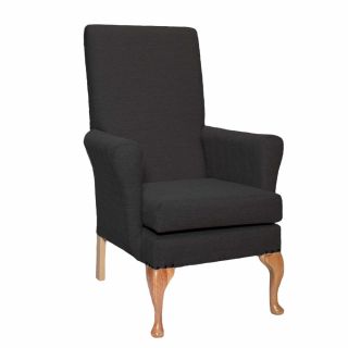 Leckford High Back Non Wing Chair in Alba Slate