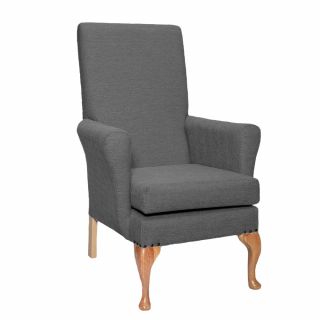 Leckford High Back Non Wing Chair in Alba Taupe