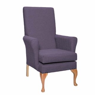 Leckford High Back Non Wing Chair in Alba Thistle