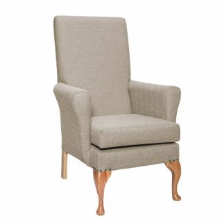 Leckford High Back Non Wing Chair in Alba Wheat