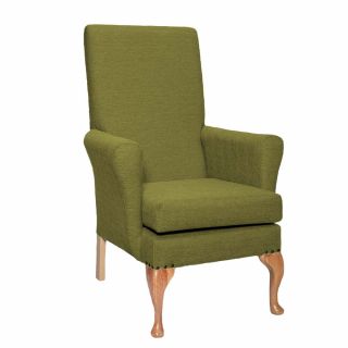 Leckford High Back Non Wing Chair in Alba Lime