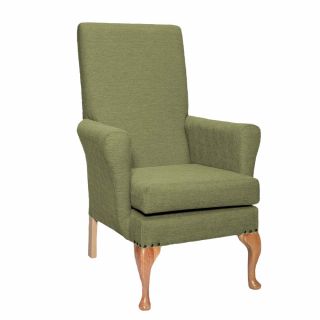 Leckford High Back Non Wing Chair in Alba Wasabi