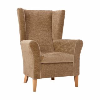 Cranborne High Back Chair in Darcy Fawn