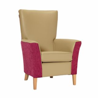 Linwood Chair in Edison Latte & Darcy Cerise