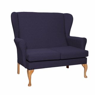Leckford High Back 2 Seat Sofa Chair in Alba Damson