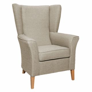 Linwood High Back Chair in Alba Wheat