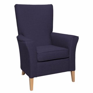 Linwood High Back Non Wing Chair in Alba Damson