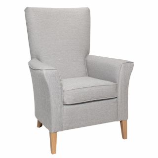 Linwood High Back Non Wing Chair in Alba Putty