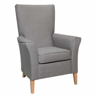 Linwood High Back Non Wing Chair in Alba Nickel