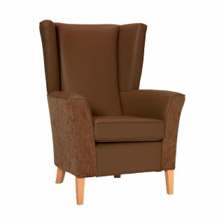 Linwood High Back Chair in Chocolate & Darcy Mocha