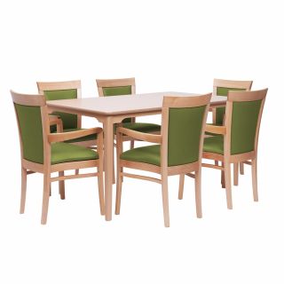 Padbury Rectangular Dining Set in Zest Wasabi Vinyl - 910 x 1500mm Table
