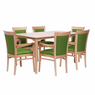 Padbury Rectangular Dining Set in Zest Laurel Vinyl - 910 x 1500mm Table