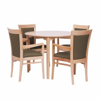 Padbury Round Pedestal Dining Set in Zest Mink Vinyl - 36" Table