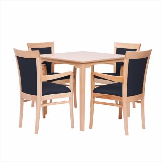 Padbury Square Dining Set in Zest Indigo Vinyl - 40" Table