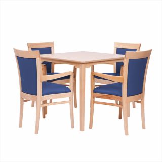 Padbury Square Dining Set in Zest Cobalt Vinyl - 40" Table