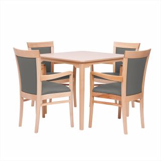 Padbury Square Dining Set in Zest Ash Vinyl - 40" Table