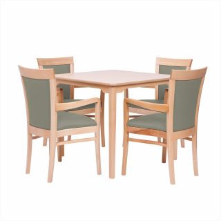 Padbury Square Dining Set in Zest Dove Vinyl - 40" Table