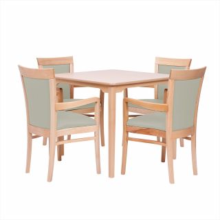 Padbury Square Dining Set in Zest Platinum Vinyl - 40" Table