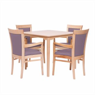 Padbury Square Dining Set in Zest Lilac Vinyl - 40" Table