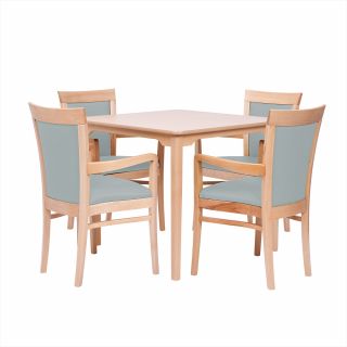 Padbury Square Dining Set in Zest Silver Vinyl - 36" Table