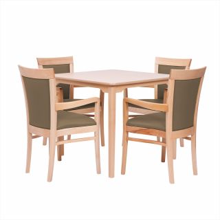 Padbury Square Dining Set in Zest Mink Vinyl - 36" Table