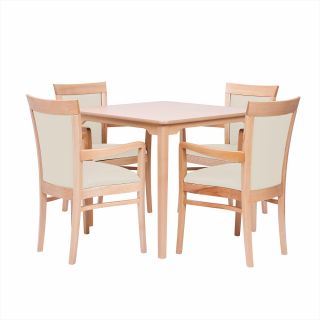 Padbury Square Dining Set in Zest Cream Vinyl - 36" Table