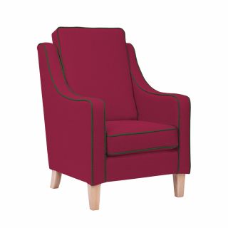 Soft Green Burley High Cushion Back Armchair - Pink