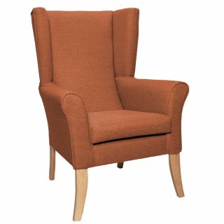 Tangley High Back Chair in Alba Burnt Orange