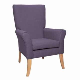 Tangley High Back Non Wing Chair in Alba Thistle
