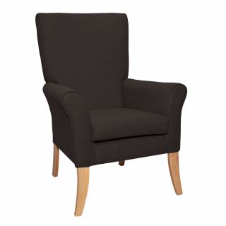 Tangley High Back Non Wing Chair in Alba Chocolate