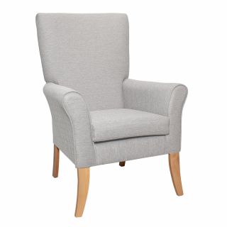 Tangley High Back Non Wing Chair in Alba Putty