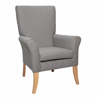Tangley High Back Non Wing Chair in Alba Nickel