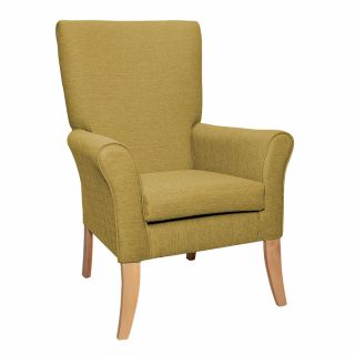Tangley High Back Non Wing Chair in Alba Hay