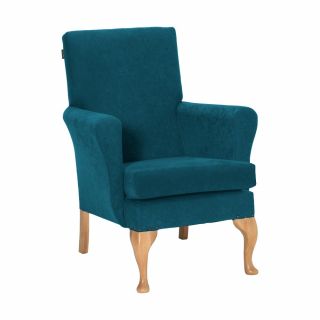 Leckford Medium Back Chair in Libra Teal Soft Feel