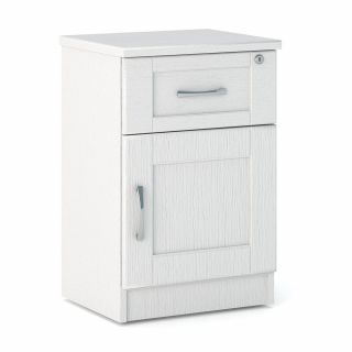 Loxton 1 Door 1 Drawer Bedside in White Ash