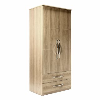 Winscombe 2 Door 2 Drawer Wardrobe in Sonoma