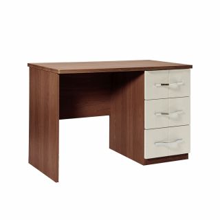 Winscombe 3 Drawer Dressing Table in Walnut with Cream Fronts 