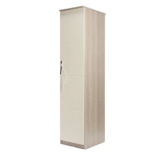 Winscombe 1 Door Wardrobe in Grey Oak with Cream Fronts