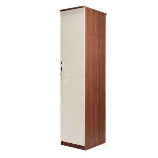Winscombe 1 Door Wardrobe in Walnut with Cream Fronts 