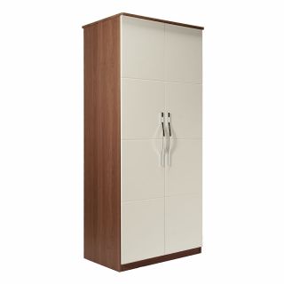 Winscombe 2 Door Wardrobe in Walnut with Cream Fronts 
