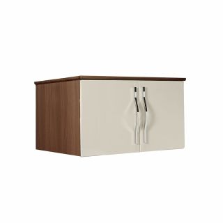 Winscombe 2 Door Top Box in Walnut with Cream Fronts 