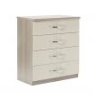 Winscombe 4 Drawer Chest in Grey Oak with Cream Fronts